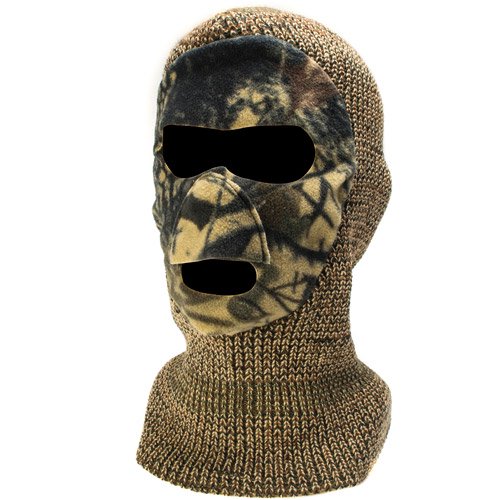 QuietWear Knit and Fleece Patented Mask, Adventure Brown